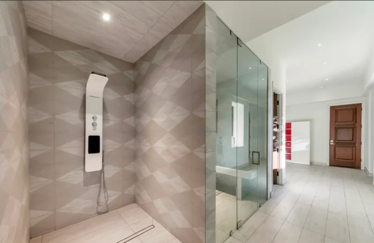 Modern shower connected to spa area in Legacy's Los Angeles drug and alcohol rehab