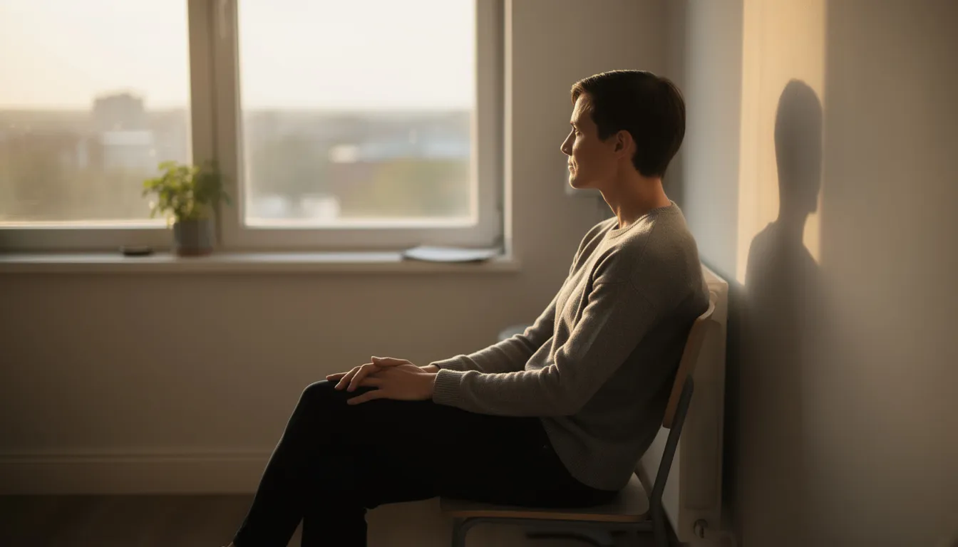A person sits thoughtfully by a window, bathed in natural light, reflecting a contemplative mood that may resonate with experiences of major depressive disorder or bipolar depression. The serene setting contrasts with the complexities of mood disorders, highlighting the importance of mental health awareness and appropriate treatment for those facing depressive symptoms.
