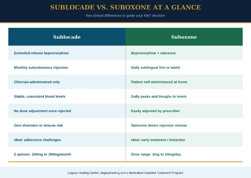 The Difference Between Sublocade and Suboxone